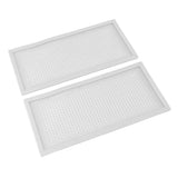 2Pcs Baby Proof Vent Cover Child Proof Safe Soft Silicone for Home Floor Catch Debris Hair Insect White - Extra Image