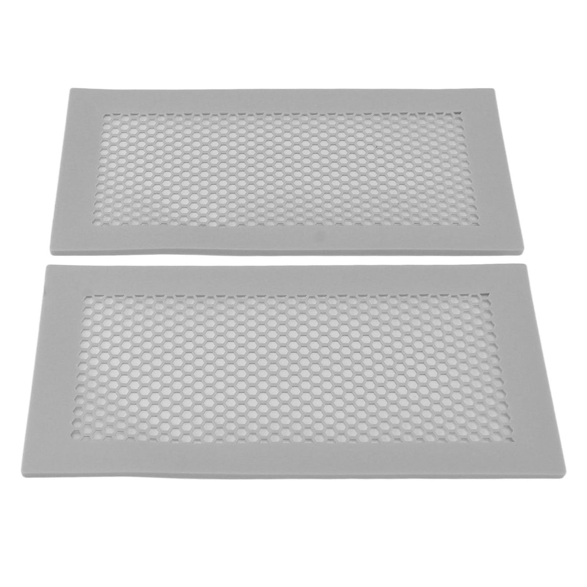 2Pcs Baby Proof Vent Cover Child Proof Safe Soft Silicone for Home Floor Catch Debris Hair Insect Gray