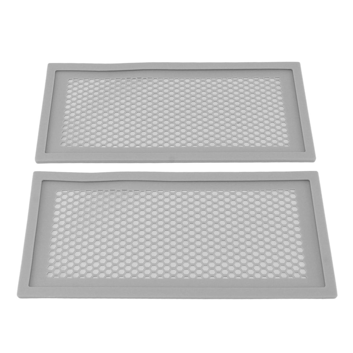 2Pcs Baby Proof Vent Cover Child Proof Safe Soft Silicone for Home Floor Catch Debris Hair Insect Gray