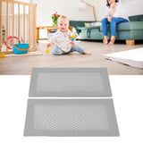 2Pcs Baby Proof Vent Cover Child Proof Safe Soft Silicone for Home Floor Catch Debris Hair Insect Gray - Extra Image