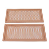 2Pcs Baby Proof Vent Cover Child Proof Safe Soft Silicone for Home Floor Catch Debris Hair Insect Pink - Low Angle