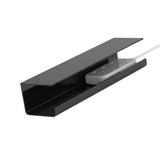 Under Desk Cable Management Tray Reduce Clutter Durability Punch Free Under Desk Power Strip Organizer Black - Top-Down View