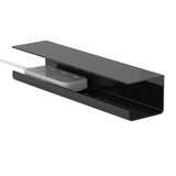 Under Desk Cable Management Tray Reduce Clutter Durability Punch Free Under Desk Power Strip Organizer Black - Rear View