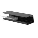Under Desk Cable Management Tray Reduce Clutter Durability Punch Free Under Desk Power Strip Organizer Black - Low Angle