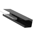 Under Desk Cable Management Tray Reduce Clutter Durability Punch Free Under Desk Power Strip Organizer Black - Extra Image