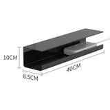 Under Desk Cable Management Tray Reduce Clutter Durability Punch Free Under Desk Power Strip Organizer Black - Extra Image