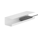 Under Desk Cable Management Tray Reduce Clutter Durability Punch Free Under Desk Power Strip Organizer White - Front View