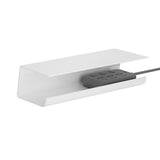 Under Desk Cable Management Tray Reduce Clutter Durability Punch Free Under Desk Power Strip Organizer White - Side View