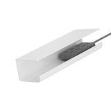 Under Desk Cable Management Tray Reduce Clutter Durability Punch Free Under Desk Power Strip Organizer White - Top-Down View