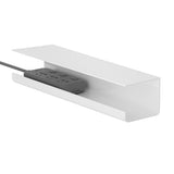 Under Desk Cable Management Tray Reduce Clutter Durability Punch Free Under Desk Power Strip Organizer White - Rear View