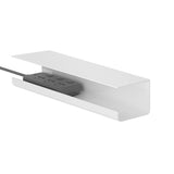 Under Desk Cable Management Tray Reduce Clutter Durability Punch Free Under Desk Power Strip Organizer White - Close-Up Angle