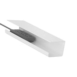 Under Desk Cable Management Tray Reduce Clutter Durability Punch Free Under Desk Power Strip Organizer White - Extra Image