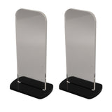 2Pcs Acrylic Boxing Glove Stand Vertical Boxing Glove Display Stand Acrylic Gloves Holder Black - 45-Degree Angle