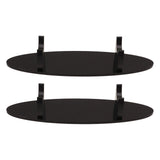2PCS Pen Holder Display Stand Acrylic Desktop Pen Showcase Rack Organizer for Makeup Brush Paintbrush Home School Office Black