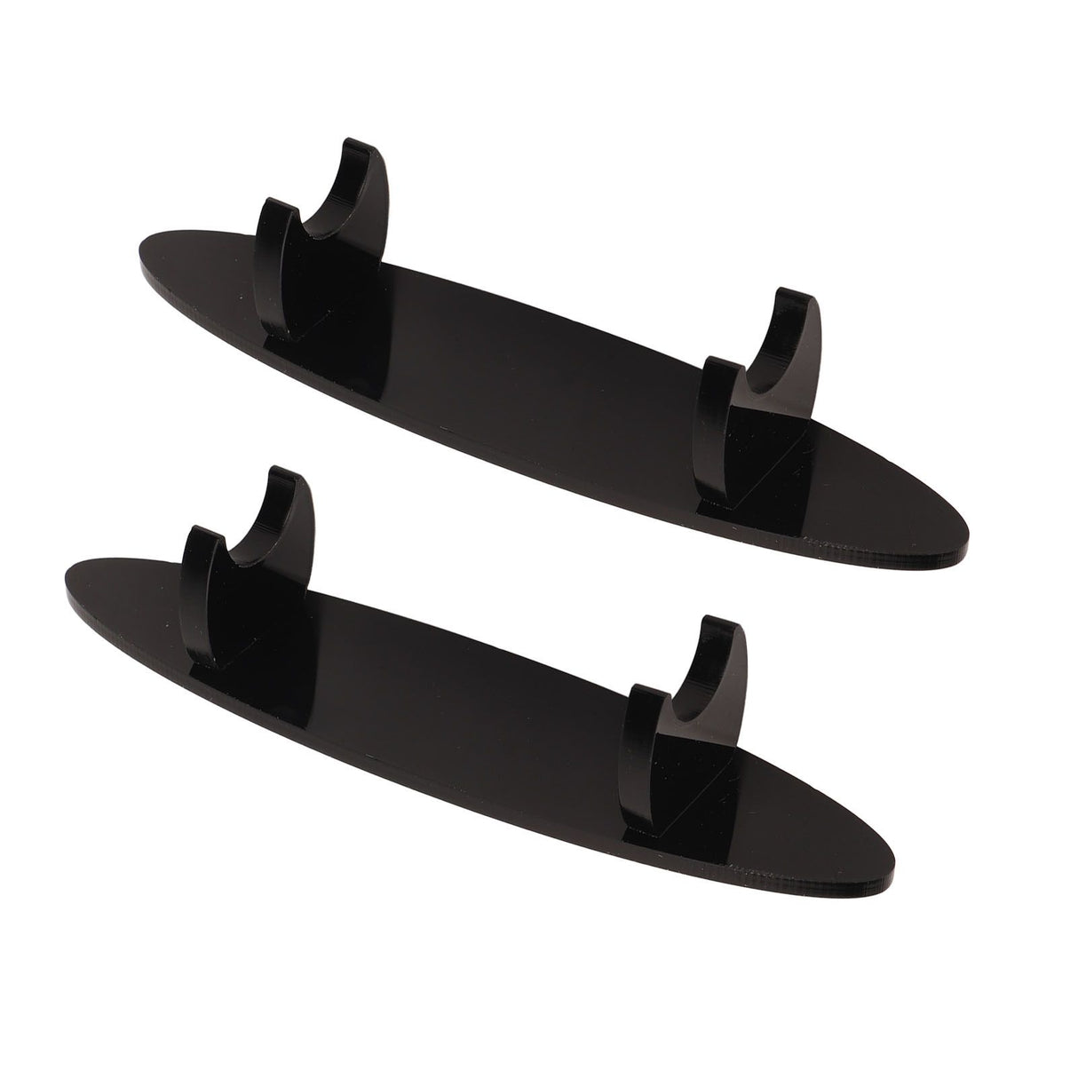 2PCS Pen Holder Display Stand Acrylic Desktop Pen Showcase Rack Organizer for Makeup Brush Paintbrush Home School Office Black