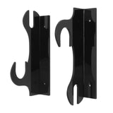 2 Pcs Samurai Knife Holder Wall Mounted Samurai Sword Holder Sword Wall Display Rack Black - Rear View