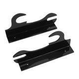 2 Pcs Samurai Knife Holder Wall Mounted Samurai Sword Holder Sword Wall Display Rack Black - Close-Up Angle