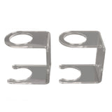 2PCS Baseball Bat Wall Stand Acrylic Wall Mounted Ball Holder Rack Baseball Bat Display Shelf for Home Stadium Office Collection Transparent - Side View