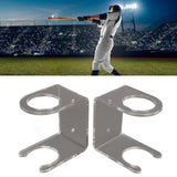 2PCS Baseball Bat Wall Stand Acrylic Wall Mounted Ball Holder Rack Baseball Bat Display Shelf for Home Stadium Office Collection Transparent