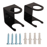 2PCS Baseball Bat Wall Stand Acrylic Wall Mounted Ball Holder Rack Baseball Bat Display Shelf for Home Stadium Office Collection Black