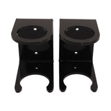 2PCS Baseball Bat Wall Stand Acrylic Wall Mounted Ball Holder Rack Baseball Bat Display Shelf for Home Stadium Office Collection Black - Close-Up Angle