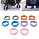 Luggage Wheels Cover Silicone Noise Reduction Shock Absorb Colorful Soft Suitcase Wheels Protective Cover