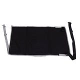 Airplane Seat Extender for Kids Canvas Portable Toddler Travel Bed Airplane Footrest Hammock for Flights Black - Front View