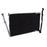 Airplane Seat Extender for Kids Canvas Portable Toddler Travel Bed Airplane Footrest Hammock for Flights Black - Side View