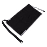 Airplane Seat Extender for Kids Canvas Portable Toddler Travel Bed Airplane Footrest Hammock for Flights Black - Top-Down View