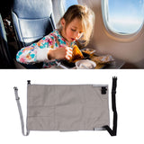 Airplane Seat Extender for Kids Canvas Portable Toddler Travel Bed Airplane Footrest Hammock for Flights Grey
