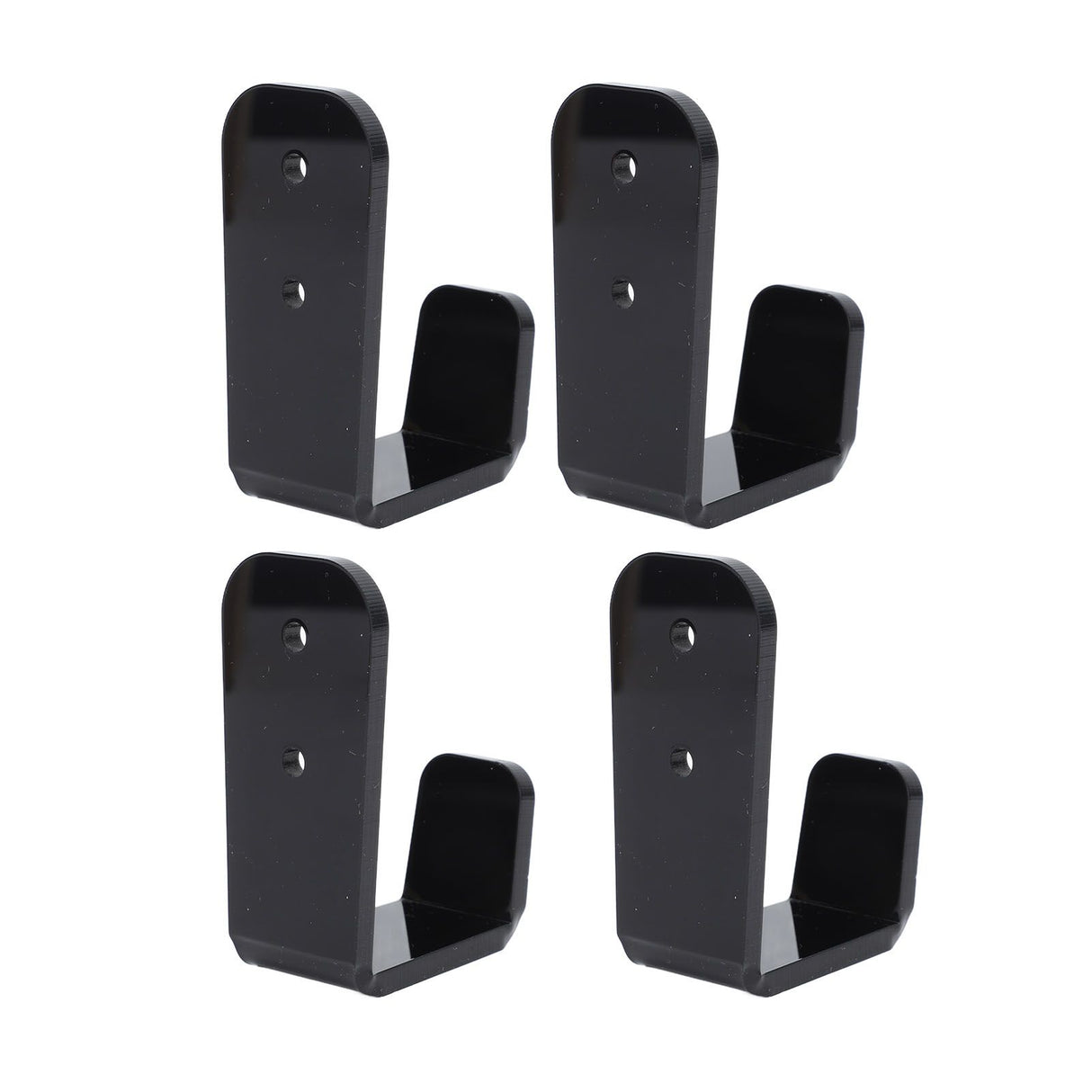 4PCS Hockey Stick Rack Black Acrylic Hockey Stick Holder Wall Mount Versatile Hockey Stick Hanger for Club Bar Garage