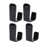 4PCS Hockey Stick Rack Black Acrylic Hockey Stick Holder Wall Mount Versatile Hockey Stick Hanger for Club Bar Garage - Rear View