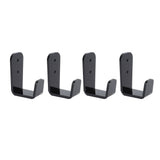 4PCS Hockey Stick Rack Black Acrylic Hockey Stick Holder Wall Mount Versatile Hockey Stick Hanger for Club Bar Garage - Low Angle