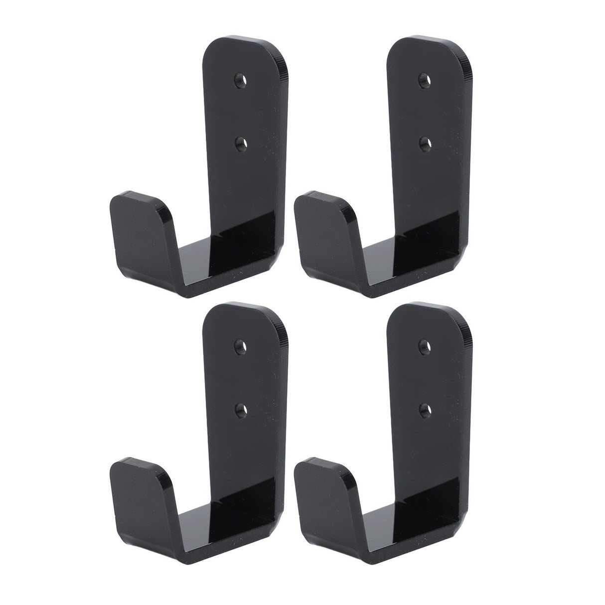 4PCS Hockey Stick Rack Black Acrylic Hockey Stick Holder Wall Mount Versatile Hockey Stick Hanger for Club Bar Garage