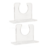 2pcs Baseball Bat Holder for Vertical Display Sturdy Acrylic Bat Hanger Baseball Bat Wall Mount Display Rack - Close-Up Angle