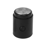 Mini Electric Beard Trimmer for Men Rechargeable Portable Travel Pocket Beard Trimmer for Mustache Stubble Body Grooming Black Vertical Stripe Style - Side View