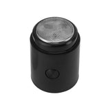 Mini Electric Beard Trimmer for Men Rechargeable Portable Travel Pocket Beard Trimmer for Mustache Stubble Body Grooming Black Vertical Stripe Style - Top-Down View