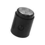 Mini Electric Beard Trimmer for Men Rechargeable Portable Travel Pocket Beard Trimmer for Mustache Stubble Body Grooming Black Vertical Stripe Style - Close-Up Angle