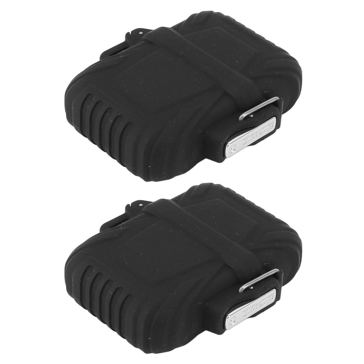 2 PCS Waterproof Lighter Case Plastic Black Sealed Pocket Lighter Container for Outdoor