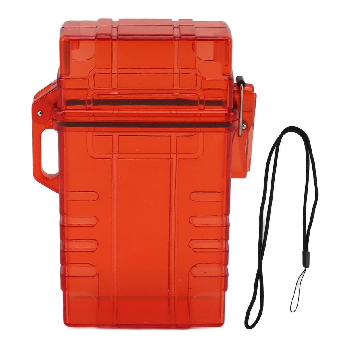 Cigarette Case 20 Capacity Plastic Cigarette Box Sealed Waterproof Cigarette Container Organizer Transparent Red