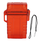 Cigarette Case 20 Capacity Plastic Cigarette Box Sealed Waterproof Cigarette Container Organizer Transparent Red