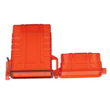Cigarette Case 20 Capacity Plastic Cigarette Box Sealed Waterproof Cigarette Container Organizer Transparent Red - Side View