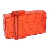 Cigarette Case 20 Capacity Plastic Cigarette Box Sealed Waterproof Cigarette Container Organizer Transparent Red - Top-Down View
