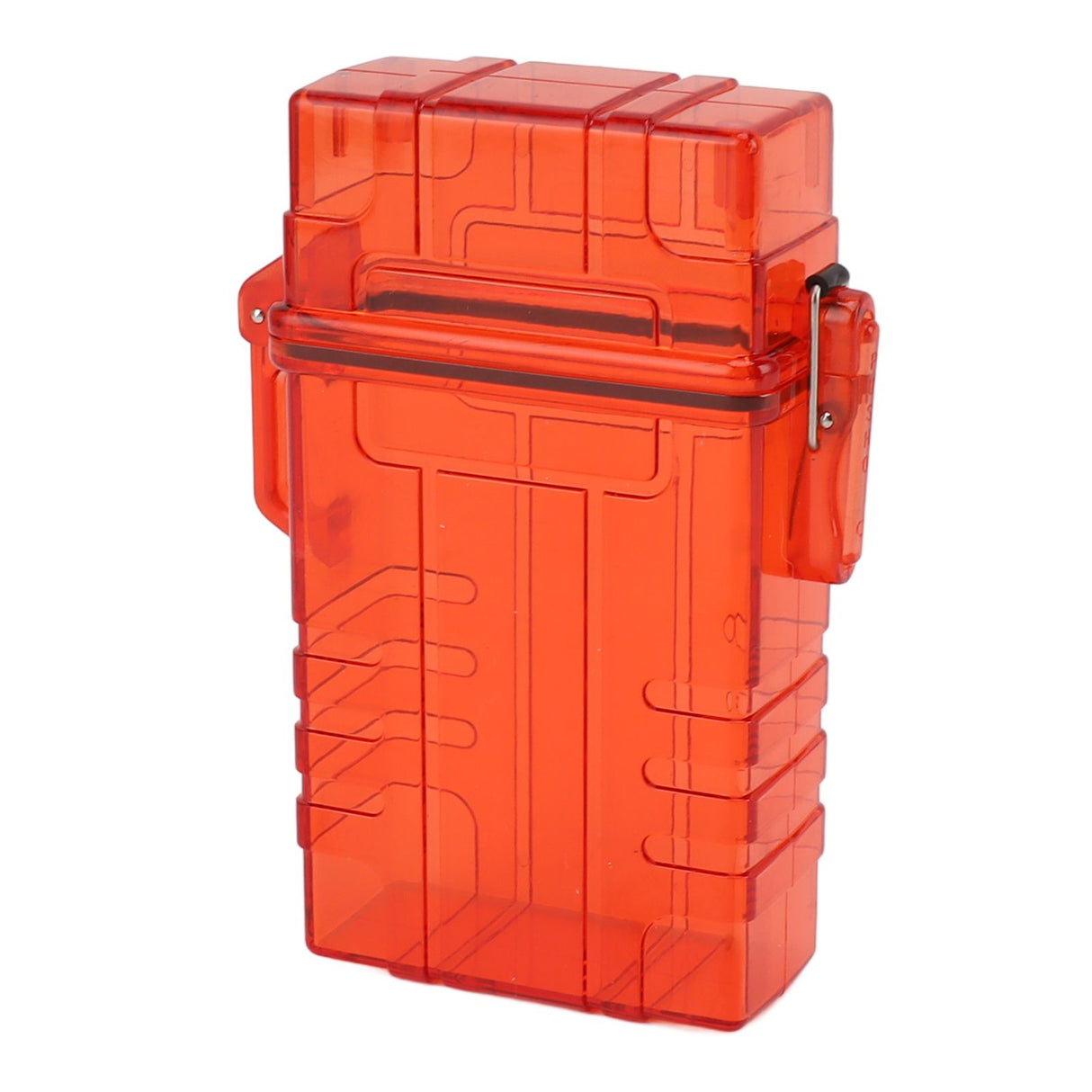 Cigarette Case 20 Capacity Plastic Cigarette Box Sealed Waterproof Cigarette Container Organizer Transparent Red