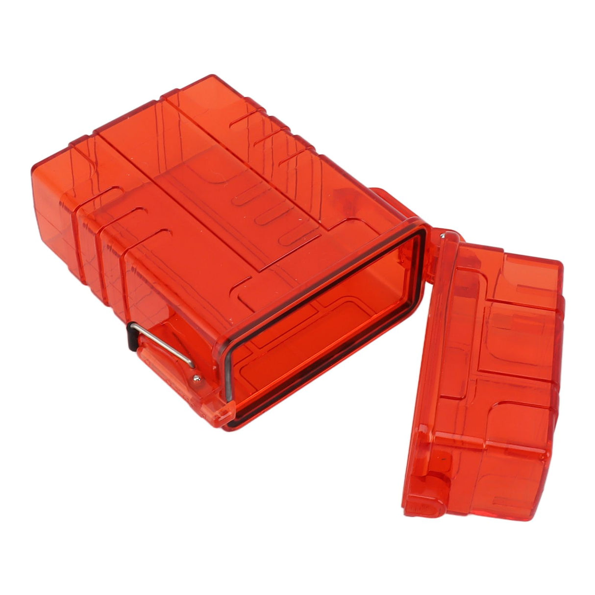 Cigarette Case 20 Capacity Plastic Cigarette Box Sealed Waterproof Cigarette Container Organizer Transparent Red