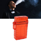 Cigarette Case 20 Capacity Plastic Cigarette Box Sealed Waterproof Cigarette Container Organizer Transparent Red