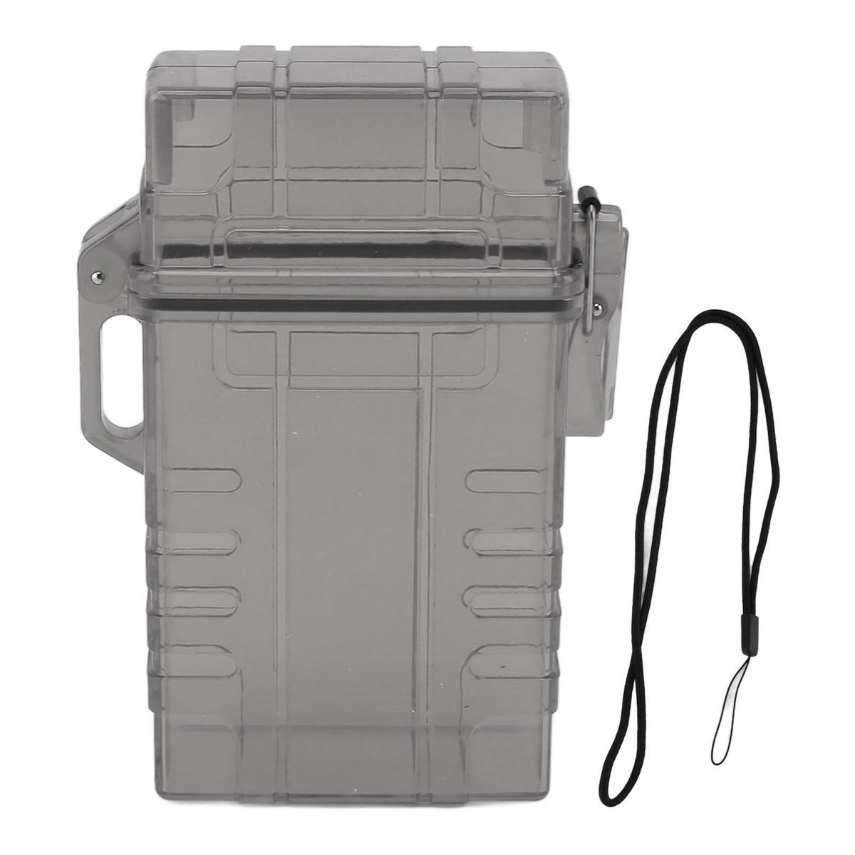 Cigarette Case 20 Capacity Plastic Cigarette Box Sealed Waterproof Cigarette Container Organizer Transparent Black