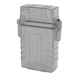Cigarette Case 20 Capacity Plastic Cigarette Box Sealed Waterproof Cigarette Container Organizer Transparent Black