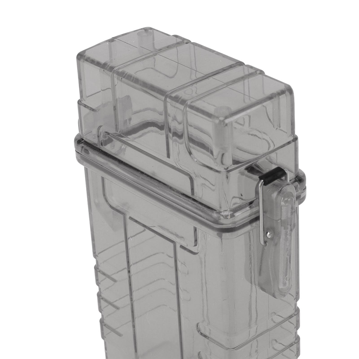 Cigarette Case 20 Capacity Plastic Cigarette Box Sealed Waterproof Cigarette Container Organizer Transparent Black