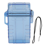 Cigarette Case 20 Capacity Plastic Cigarette Box Sealed Waterproof Cigarette Container Organizer Transparent Blue